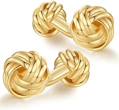 HONEY BEAR Twisted Knot Cufflinks for Men Shirt Wedding Business Gift