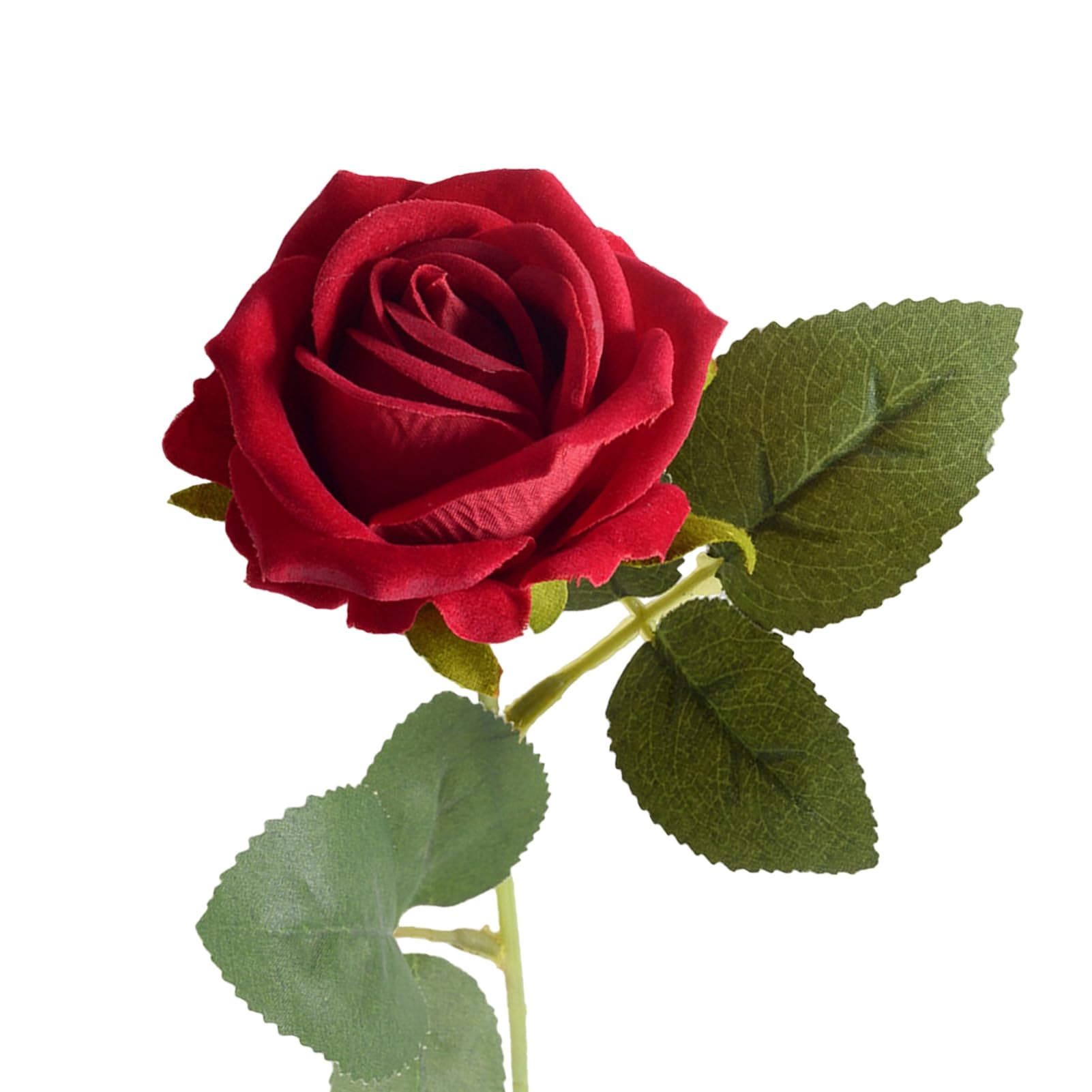 ulafbwur Realistic Artificial Flowers Cloth Fake Rose Branch with Stem Home Wedding Party Faux Flower Floral Arrangement Indoor Outdoor Garden Decoration Photo Red