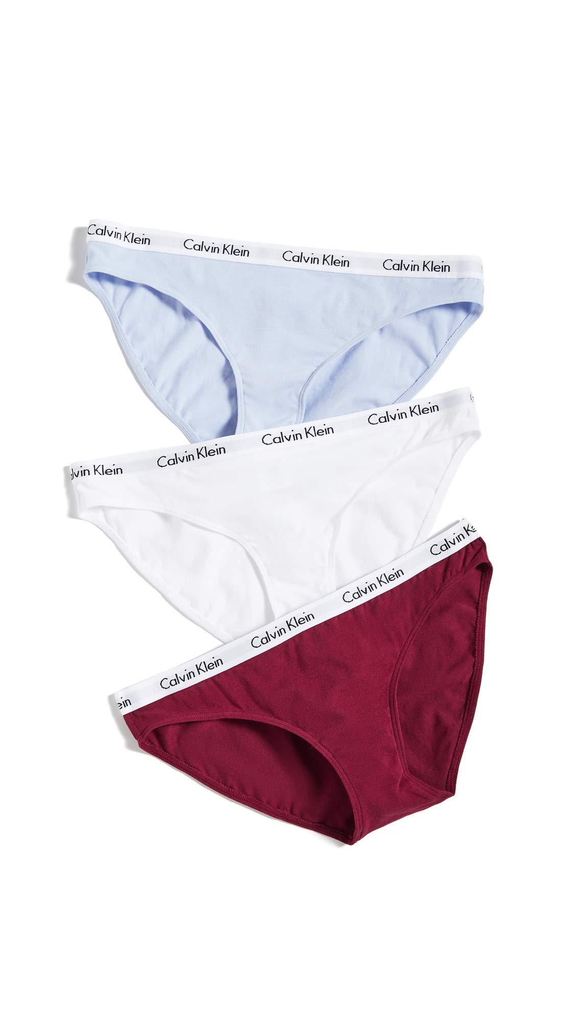 Calvin Klein Womens Carousel Logo Cotton Stretch Bikini Panties 3 Pack
