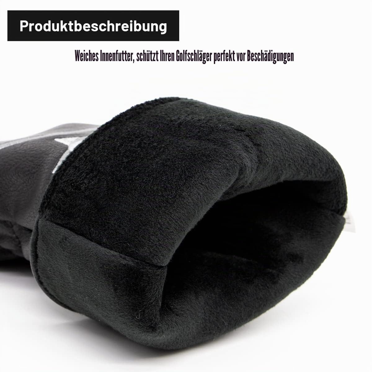 Golfschlägerhaube, 3 Holzschlägerhaube, Ninja-Design, Magnetverschluss, Elegante Stickerei, Premium-Leder, Fahrer, Fairway-Holz, Hybrid-Klinge, Schlägel, Putterabdeckung, Holzkopfabdeckung