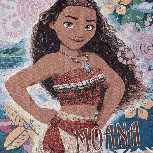 Tapisserie Vaiana Disney motif Fille de l'île grand format multicolore