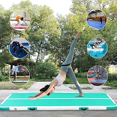 エアートラック 体操 エアマット タンブリングマット (3/4/5/6M長さ１ｍ幅10/20cm厚) 体操転倒マット インフレータブル エアーポンプ付き 家庭用/トレーニング/チアリーディング/テコンドー/水上ヨガ/武道 4枚目