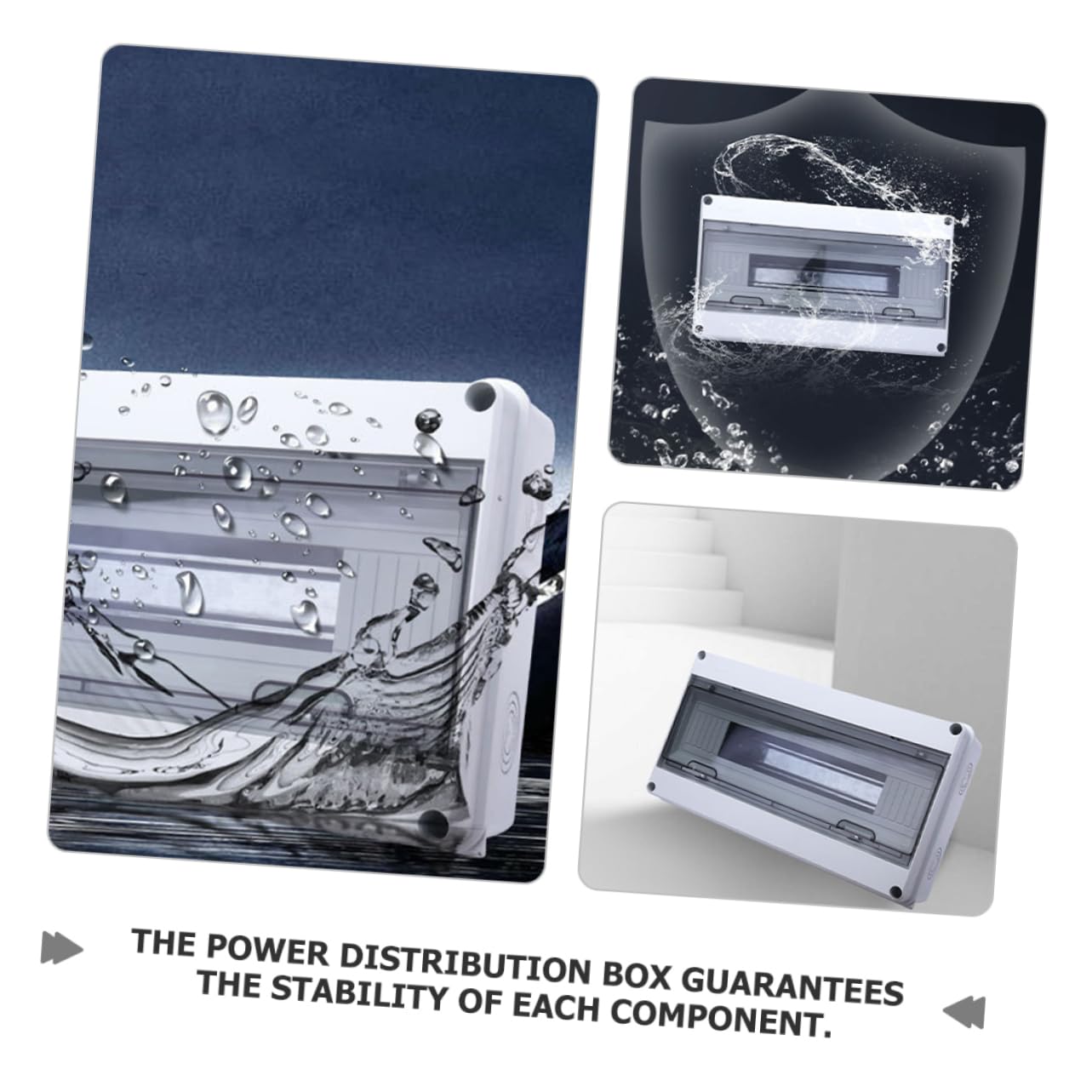 Caja de Distribución Eléctrica Abs Ht-18 de 18 Circuitos Ip65 | Montaje en Superficie, Protección contra Agua y Polvo, Diseño Elegante para Uso Exterior