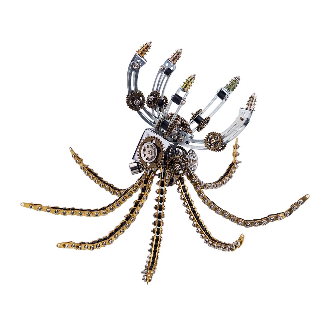 Zestaw montażowy głośników 3D Metal Puzzle Mechaniczny Octopus, Stalowych puzzli 3D Metal Miniaturowe zestawy modeli, Puzzle 3D Łamigłówki Łamigłówki Metalowe Ozdoby Stali Nierdzewnej, 1060 szt