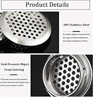 Vista 3 de 50 rejillas de ventilación circulares de 2.087 in de acero inoxidable de ventilación redonda de malla de ventilación para cocina, baño, armario