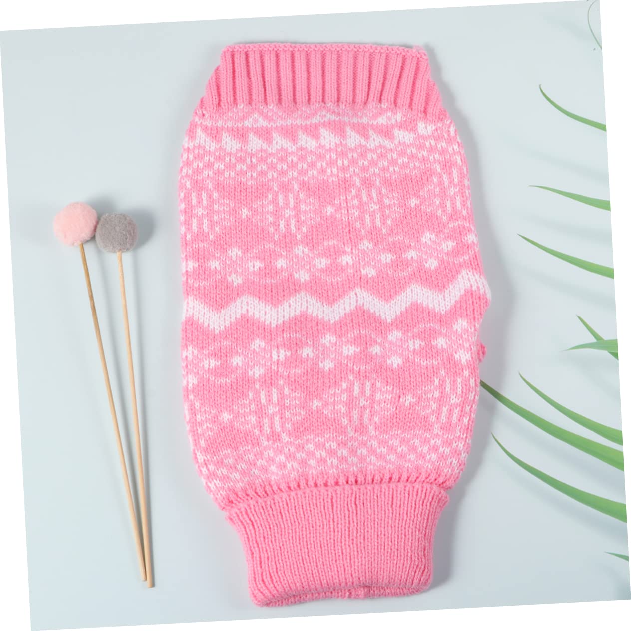 BESPORTBLE 3pezzi Maglione Natalizio per Cani Pullover Maglia Calda con Collo per Animali Domestici Costume per Feste Inverno Rosa XXL
