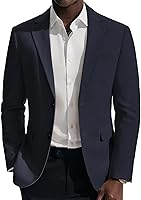 PJ PAUL JONES Men's Lightweight Casual Blazer Sport Coat Jacket - Two Button, Wrinkle-Resistant, Versatile Fit