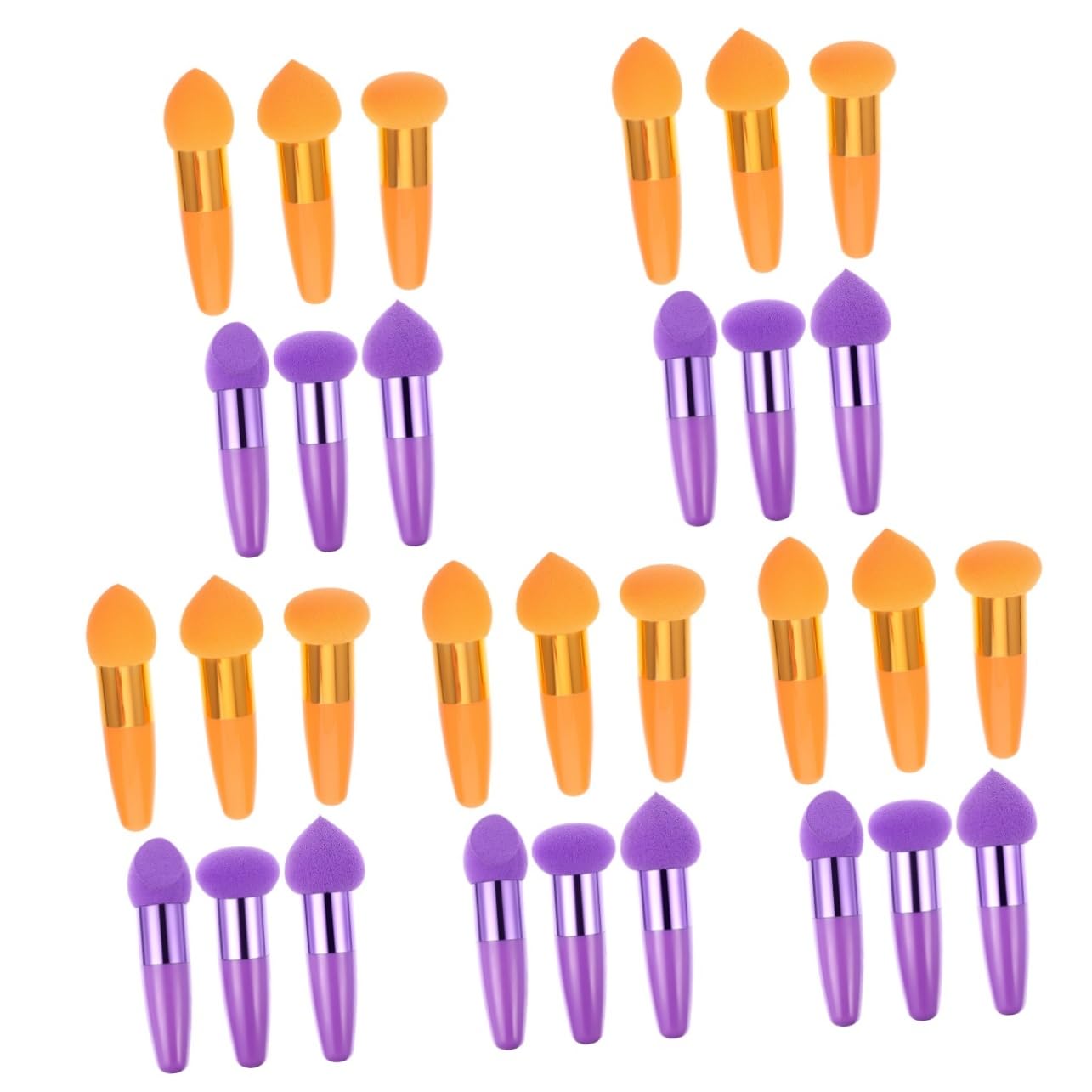 MAGICLULU 5 Set Di Spugne Per Il Trucco Ergonomiche E Lisce Da Viaggio Triangolari Per Il Viso Per Donne Multiuso Per Cosmetici Asciutti E Bagnati 6 Pezzi*5