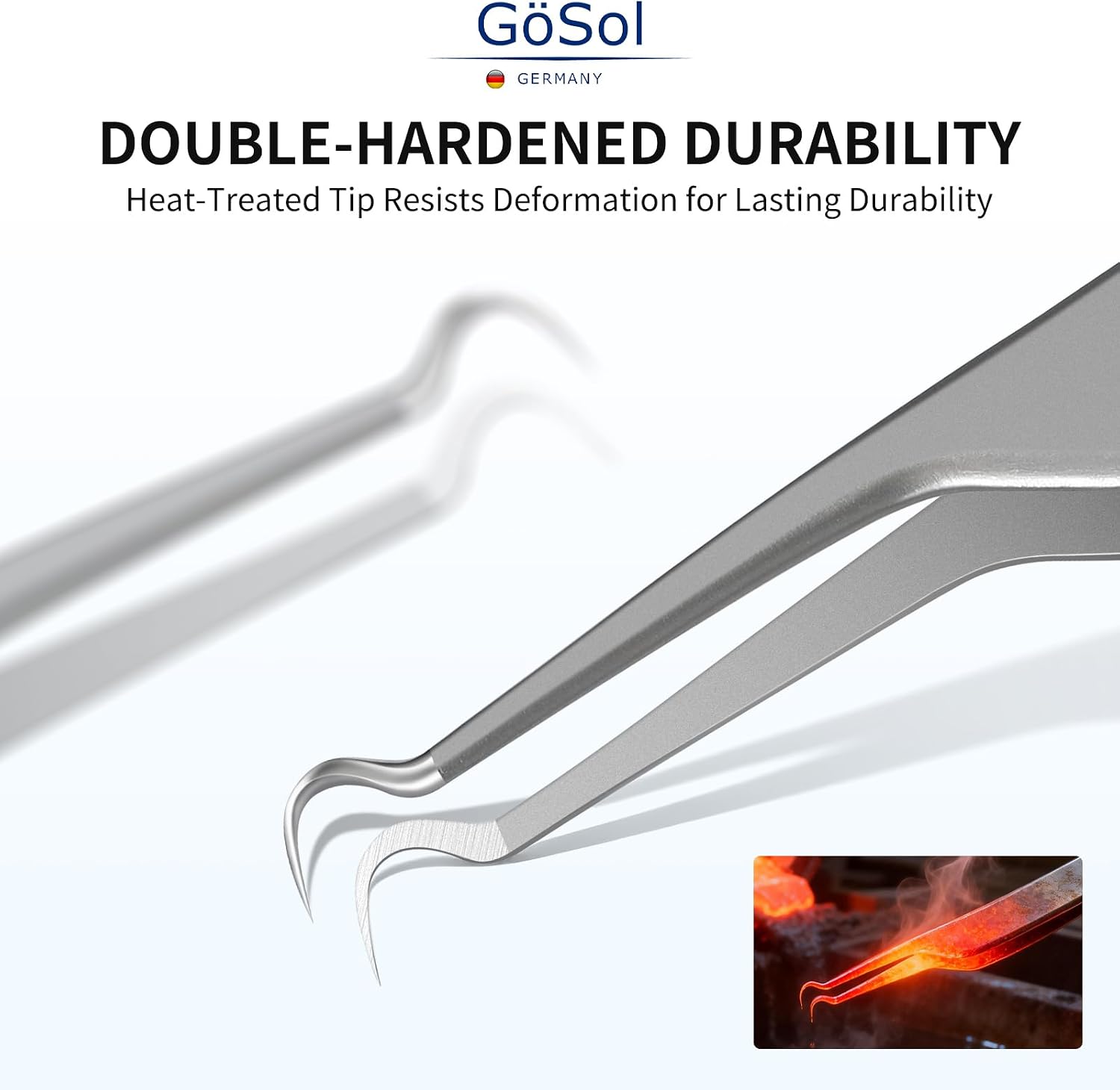 Pro Blackhead Tweezers, Precision Curved Tip for Blackhead Extraction | Ingrown Hair Removal, Stainless Steel, Acne Comedone Tweezers for Men & Women, Skin Impurities Removal Tool