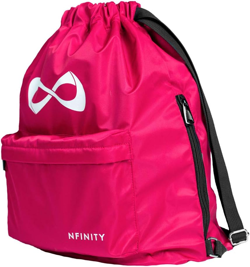 Nfinity Drawstring Backpack Durable Gym Backpack – Large Capacity, Waterproof Backpack, Multi-Compartment Cinch Bag