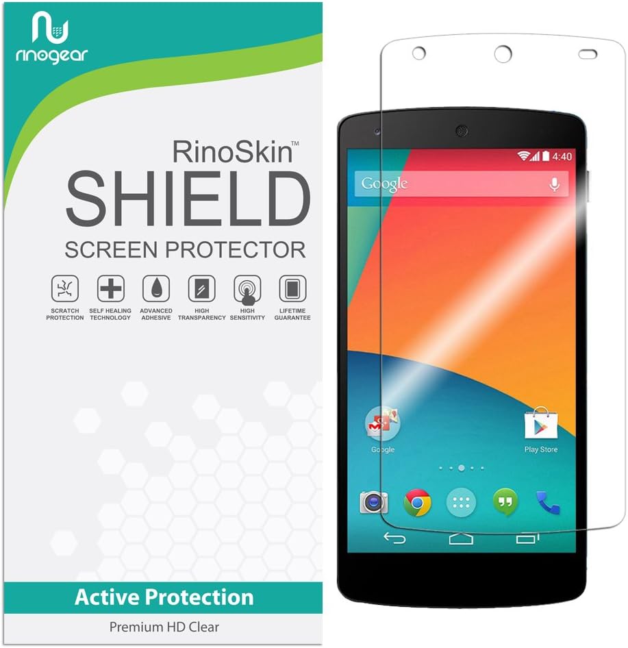 Screen Protector Designed for Google Nexus 5 Screen Protector [Flexible Clear Film] Case Friendly Accessories