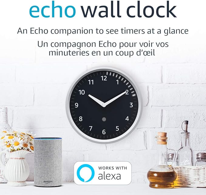 Echo Wall Clock see timers at a glance requires compatible Echo