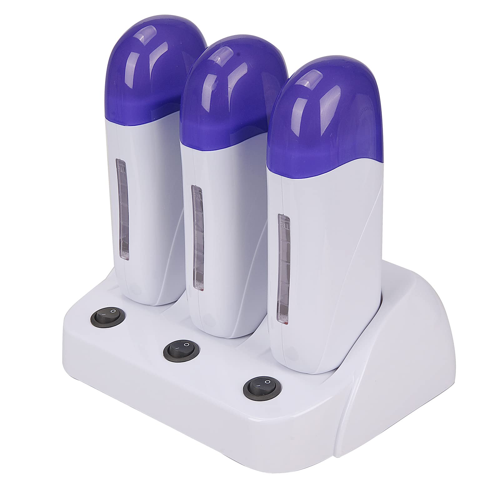 Vinteky Roll-On Calentador de Cera Fundidor Electrico Depiladora Easy Wax Depilación para Bellaza, Regalo para Mujeres (Triple)