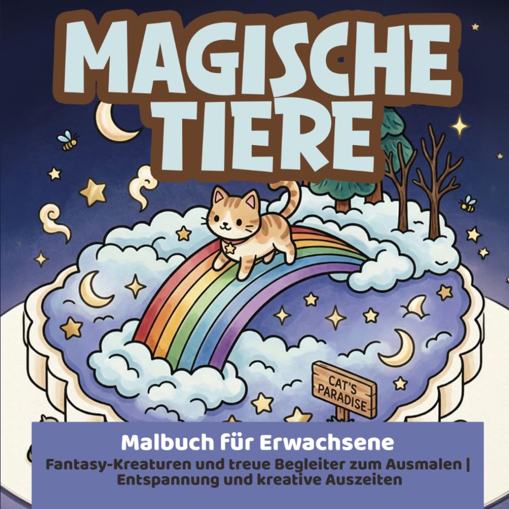 Magische Tiere - Malbuch für Erwachsene | Fantasy-Kreaturen und treue Begleiter zum Ausmalen | Entspannung und kreative Auszeiten