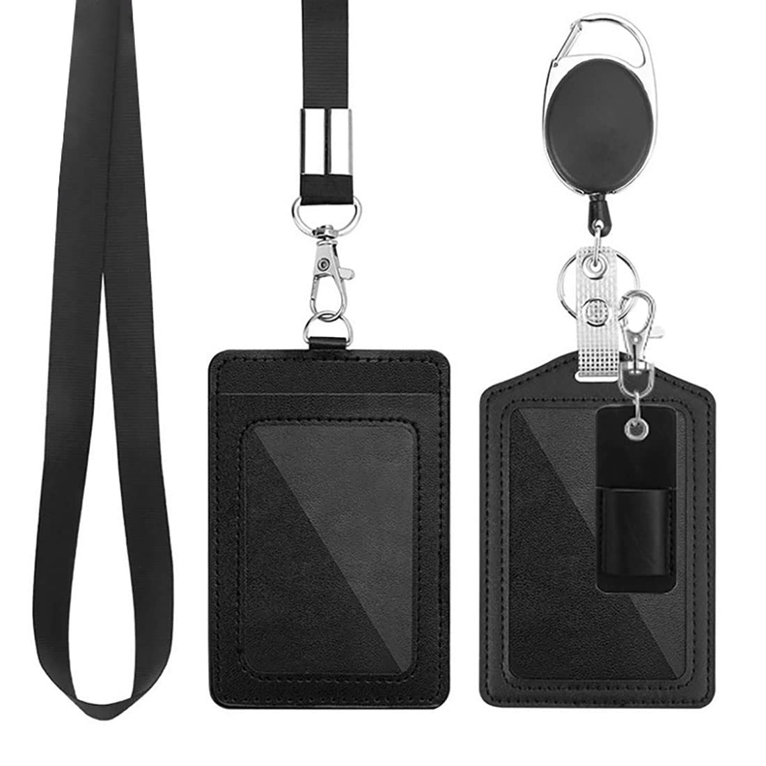 ULHYC ID Card Case, Badge Holder with Detachable Neck Lanyard Strap and Retractable Badge Reel
