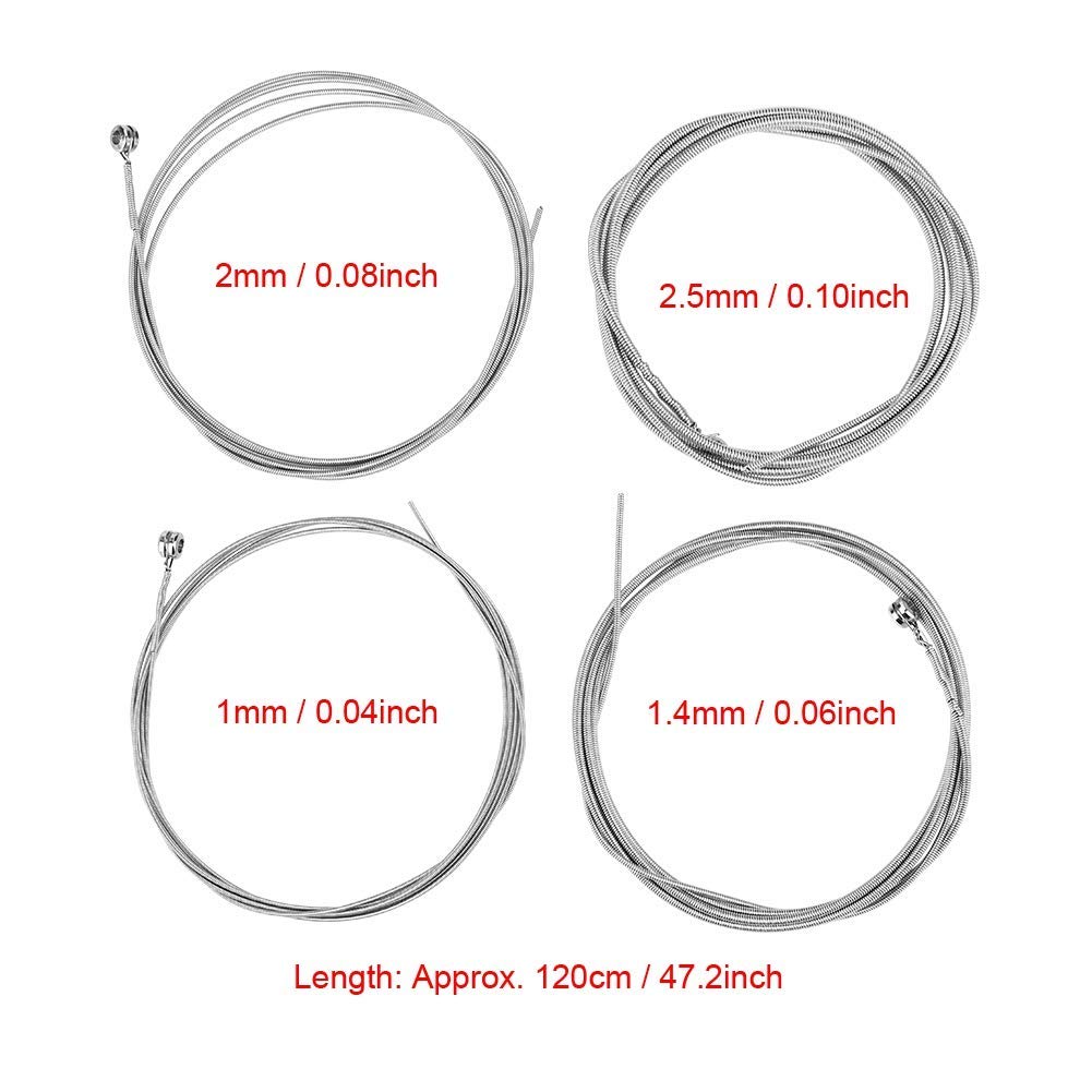 corde per basso elettrico, alta qualità e durata eccezionale, corde di ricambio per basso, 4 corde diametro 1mm diversi diametri, for bassisti professionisti musicisti in studio esibizioni live