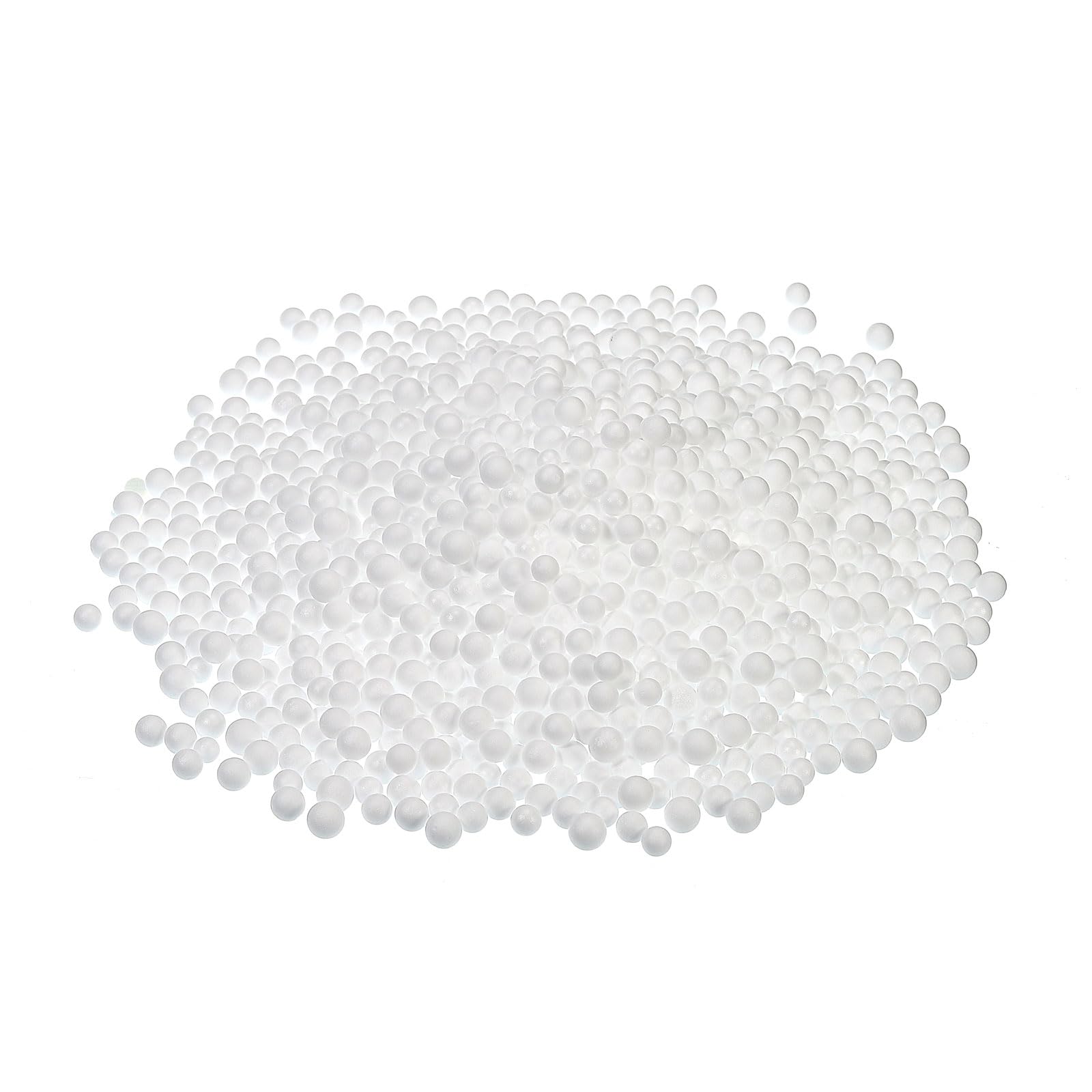 MECCANIXITY Foam Beads Foam Balls 7-9mm for Wedding and Party Decorations, Tiny Packing Balls, Arts DIY Crafts Supplies (Dull White,1 Pack Approx