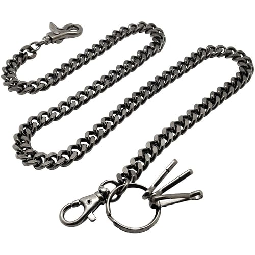 UNIQSUM Basic Curb Cuban Link wallet chain Swivel Trigger snap Biker Punk Key chain