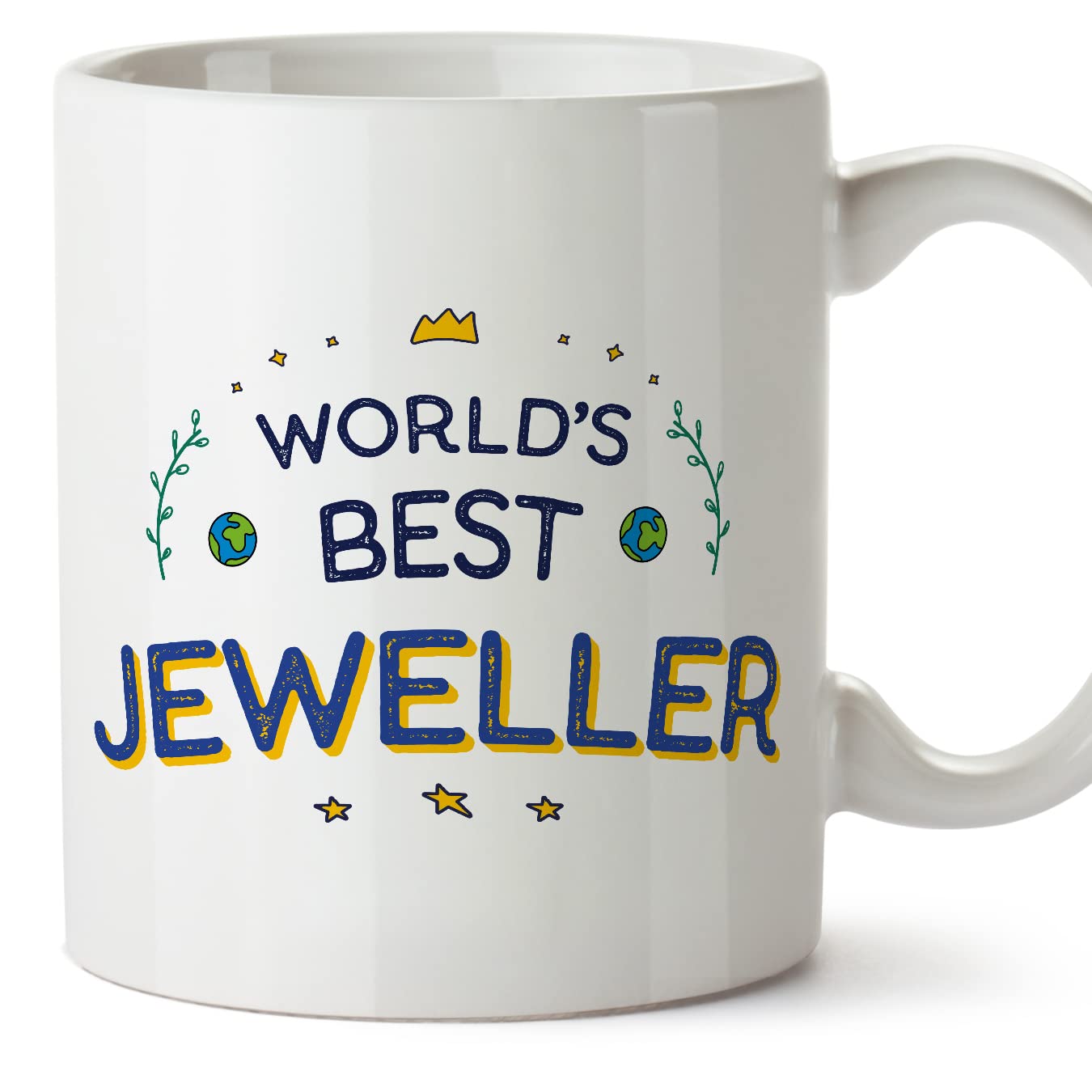 MUGFFINS Jeweller Mug - in English - World's Best - Funny Gift for Colleagues - Ceramic 11oz Mug — image 1