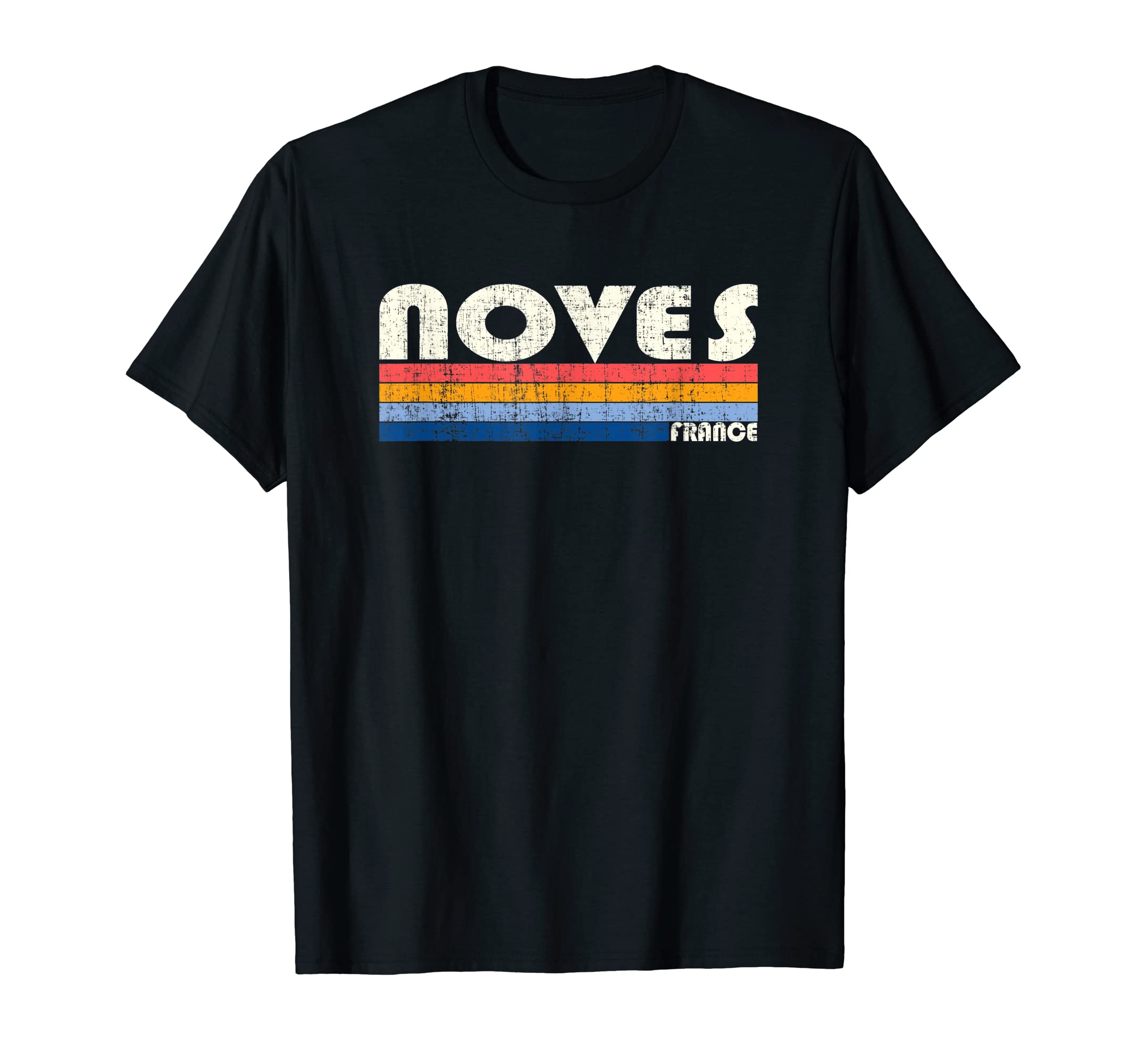 Amazon.com: Retro Vintage 70s 80s Style Noves, France T-Shirt 