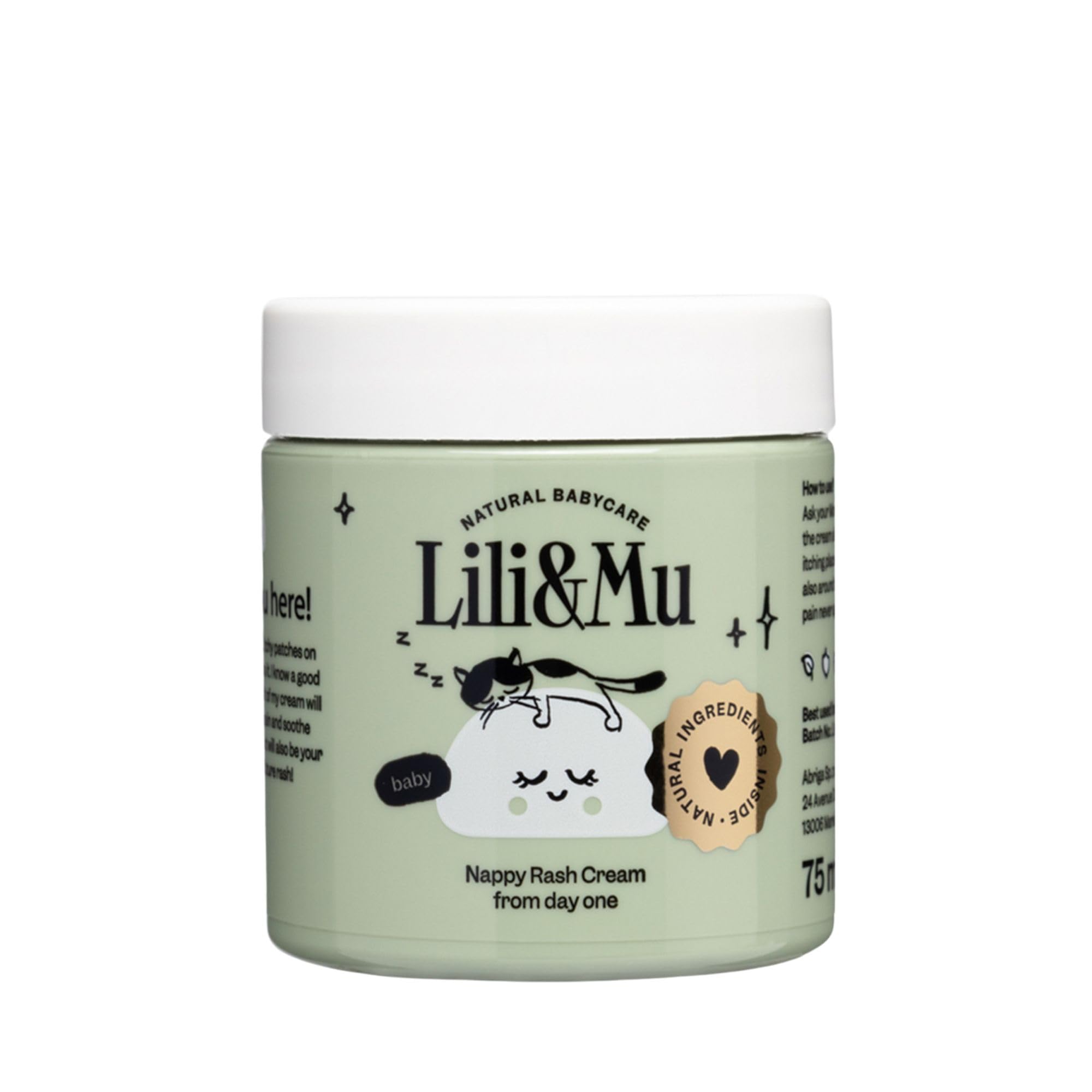 Lili&Mu Wundschutzcreme Baby Zinkcreme 75 ml - Gegen Windelausschlag, Creme mit Panthenol und Shea Butter, Naturkosmetik, Feuchtigkeit und Schutz Babycreme für Empfindliche Haut - Babypflege
