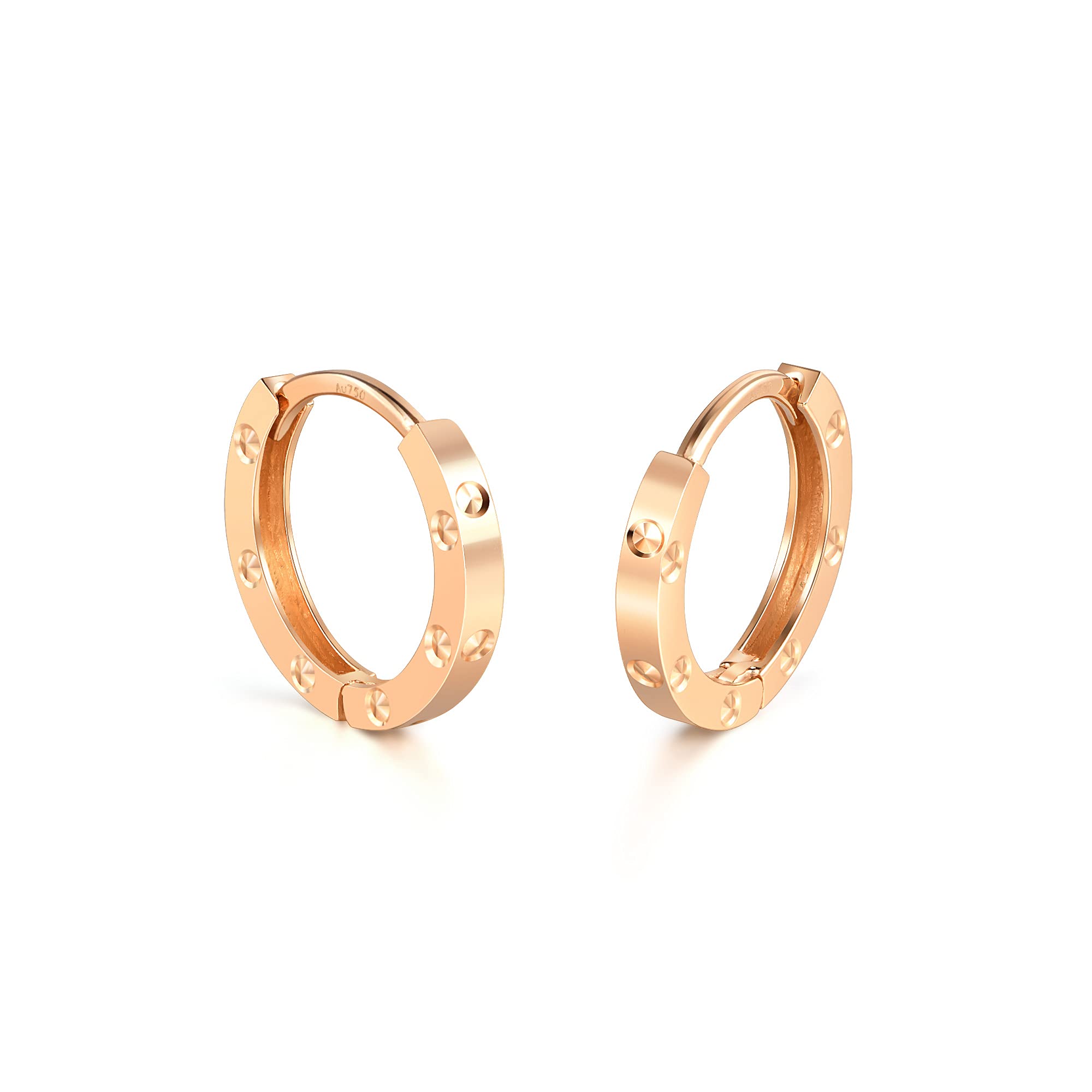 CHOW SANG SANG Delicate Gold 18K Rose Gold Intertwined Hoops Hoops Earring Necklace for Women 91979N 91979E 91978E