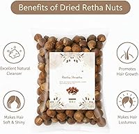 Vista 4 de YB Whole Dried Reetha – 100% Pure Soapnuts for Hair Care (150Gram) for All Hair Type