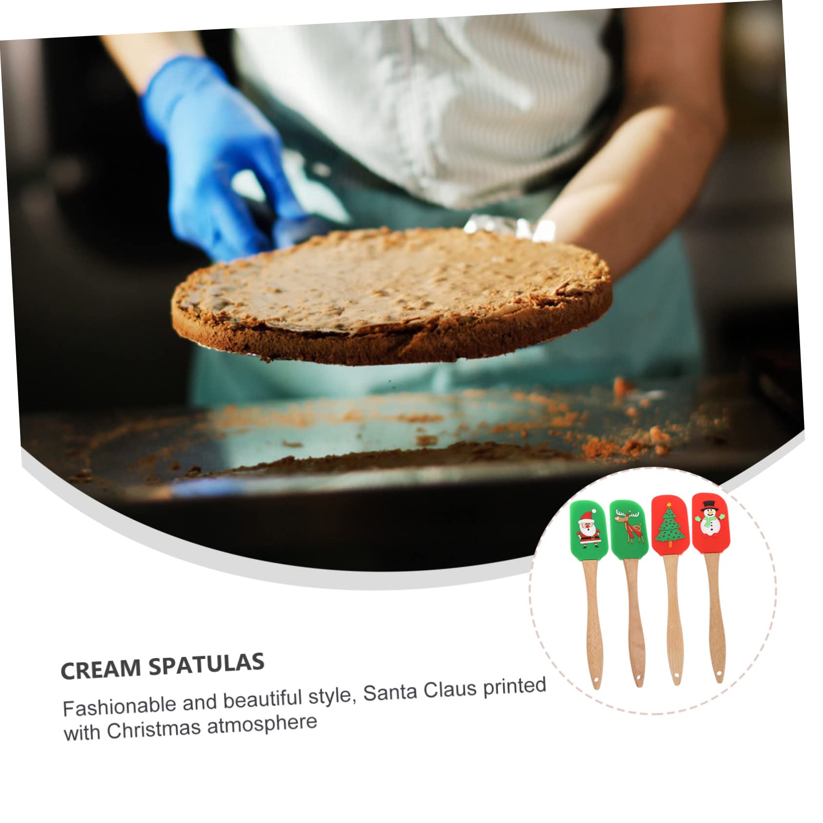 Alipis Espátula Pastelera De Silicona Duradera Orificio Para Colgar Ideal Para Mantequilla y Repostería