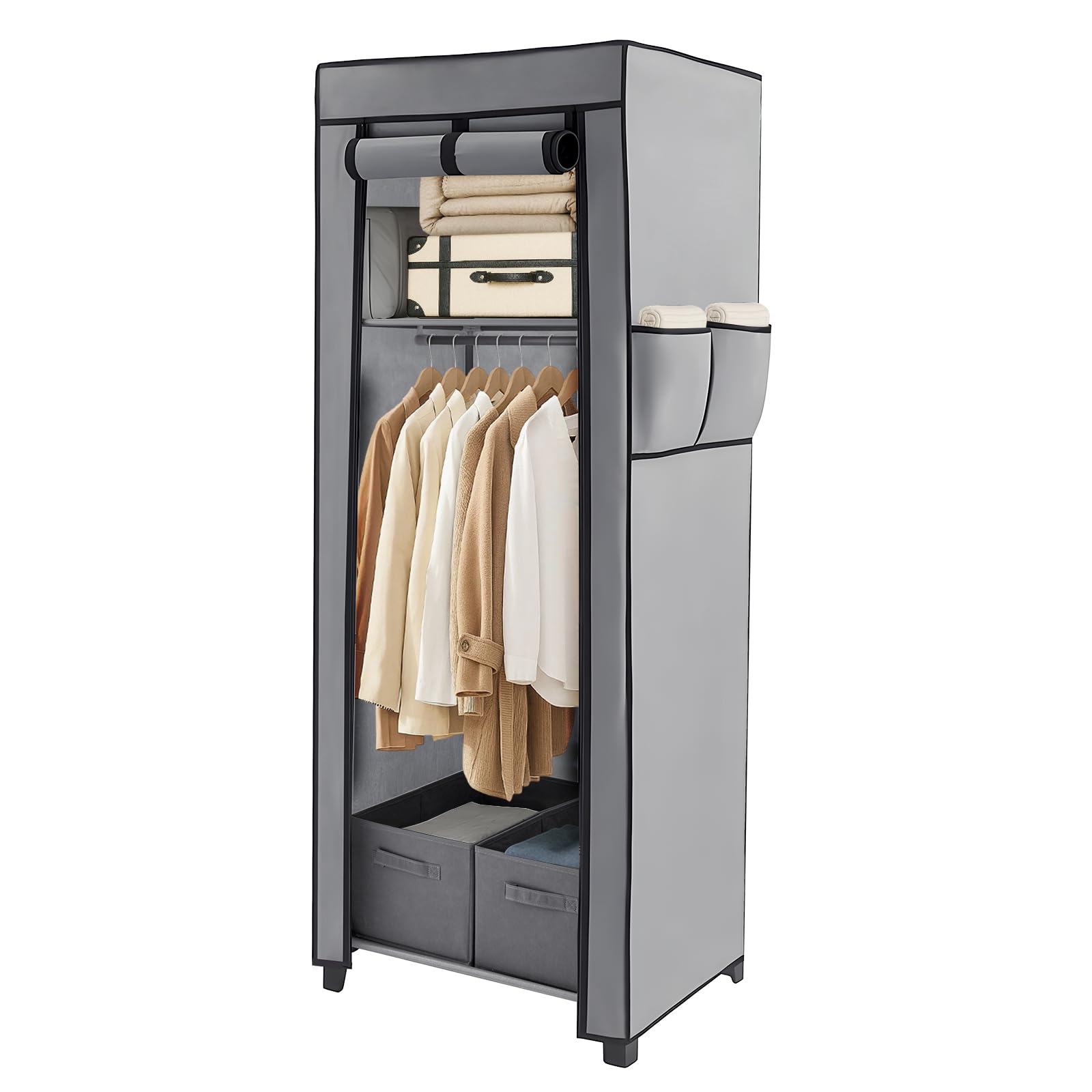 Canvas Wardrobe 161 * 59 * 45cm, Wardrobes for Bedroom, New Base Design