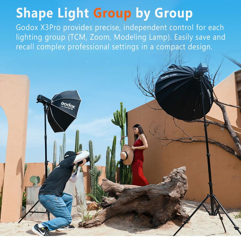 Godox X3 Pro X3PRO-O Déclencheur Flash TTL sans Fil pour Olympus & Panasonic, Écran Tactile, 2.4GHz Système X, Contrôle Bluetooth & App, HSS, Shutter Control, Recharge USB-C Rapide