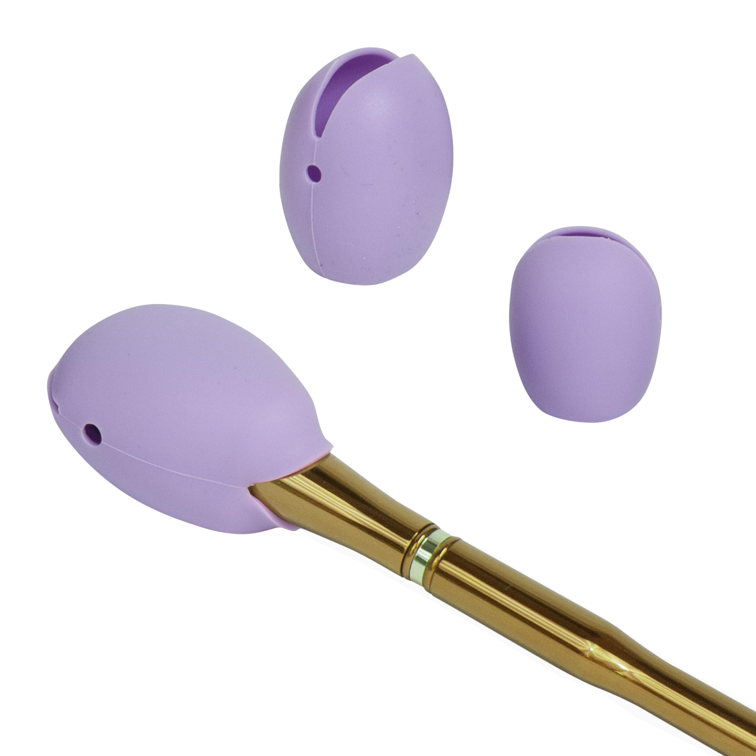 Eurow Luxe Silicone Makeup Brush Covers, Reusable & for Dust-Free Storage, Travel-Friendly & Easy to Clean, Protects Brushes at Home or On the Go,