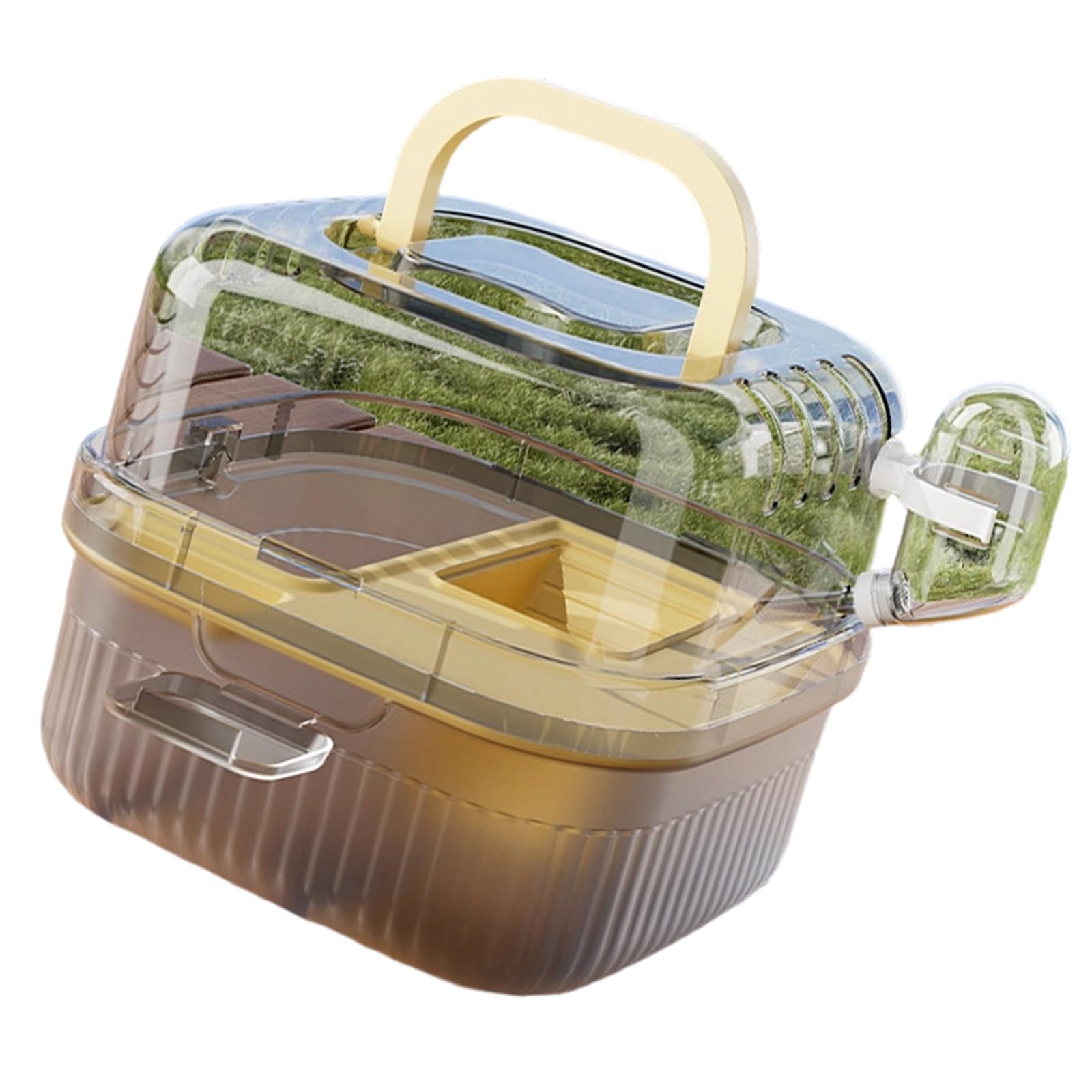 Tragbarer Hamster Habitat Reisekäfig mit klarem Sichtdesign und Stabiler Konstruktion für den Innen und Außenbereich mit kleinen Haustieren Belüfteter Kleintier Reisekäfig