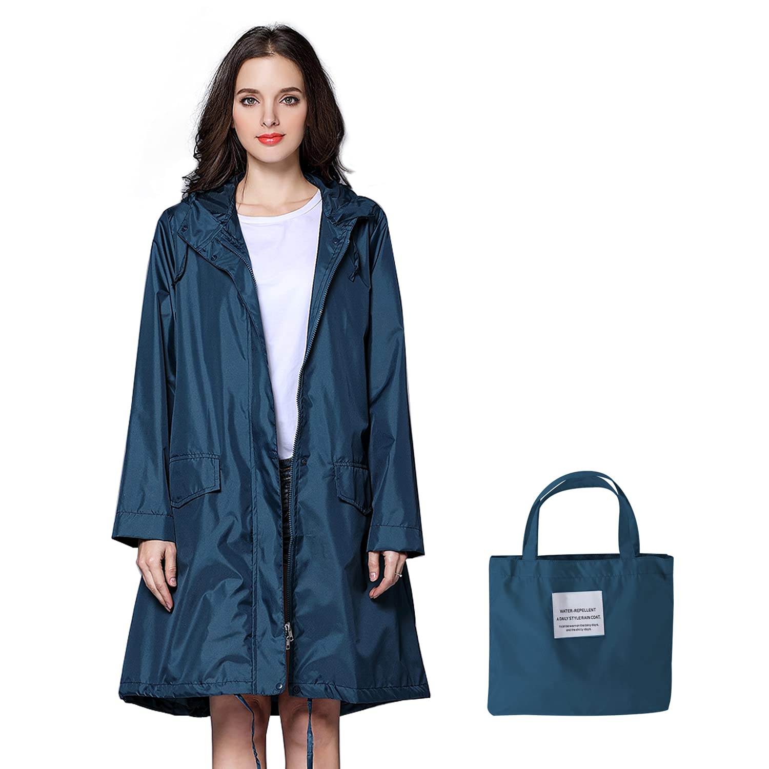 Chubasquero impermeable mujer ligero que soluciona los días de viento 7