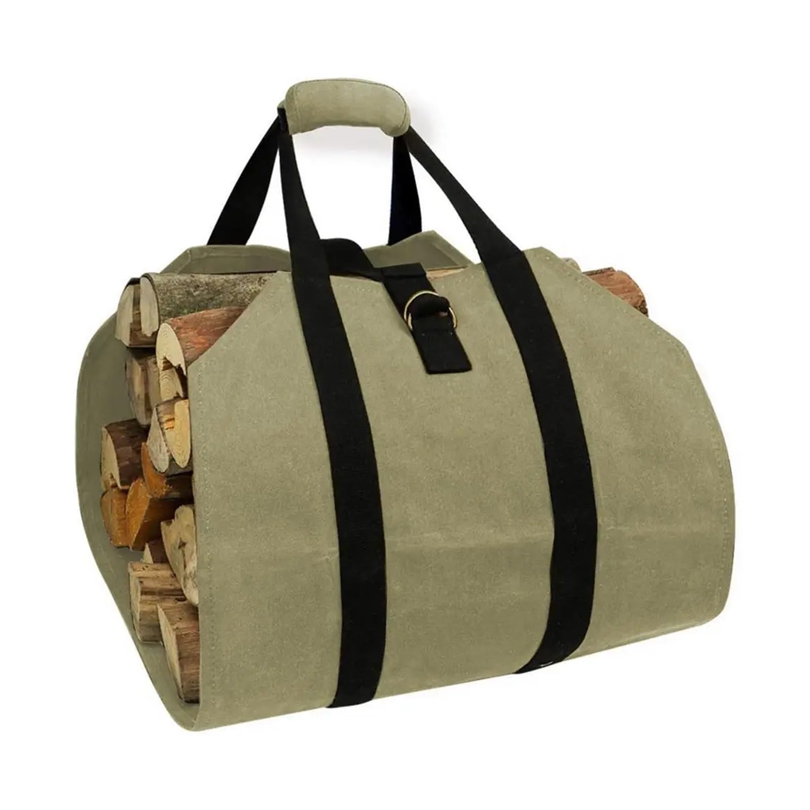 Firewood Bag Log Carrier - Holder Portable Storage Fire Tote Sturdy Fireplace Woods Stove For Wood