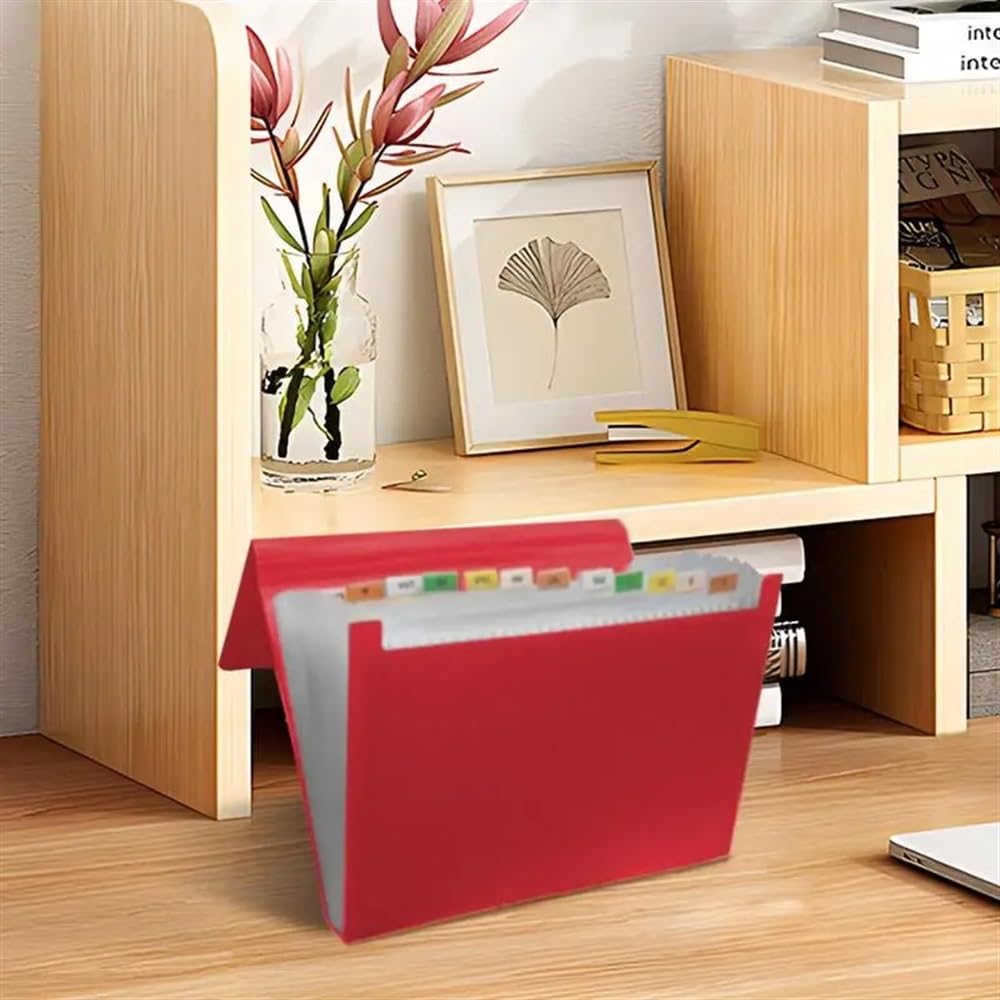 Carpetas de plástico, Organizador de Archivos en acordeón con Papel tamaño Carta expandible(Green)