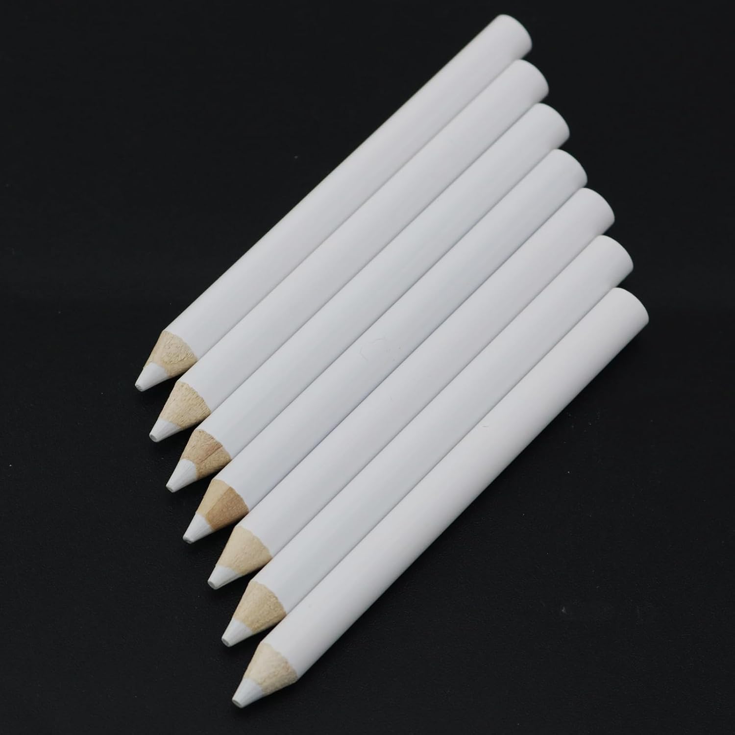 7PCS White Fabric Chalk Set 8.7cm Tracing Tools Pencils for Sewing Fabric Marking Refills for Fashion Designers