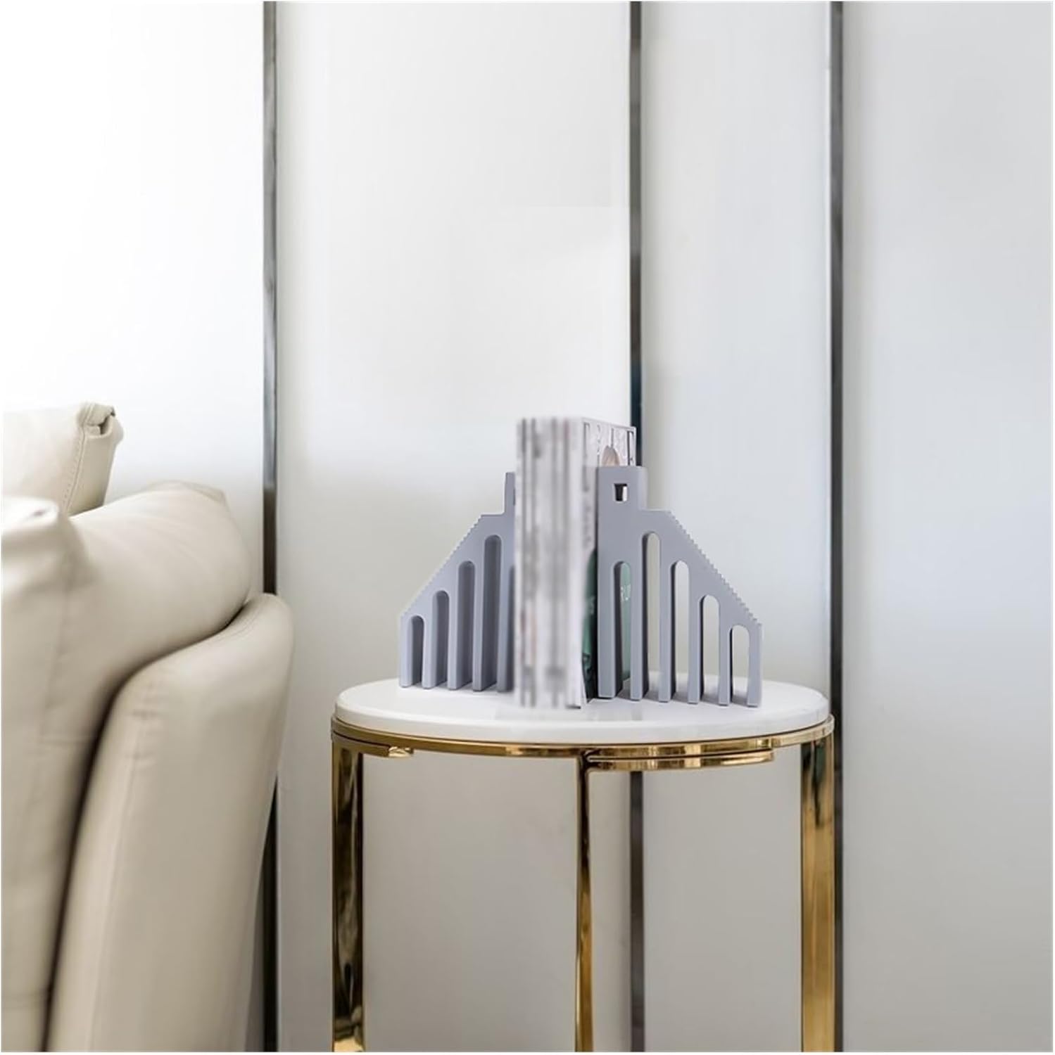 Book Ends Bookends Staircase Bookends Decorative Resin Geometry Book Shelf Tidy Bookends for Bedroom Office Library or Study Book Ends for Shelves