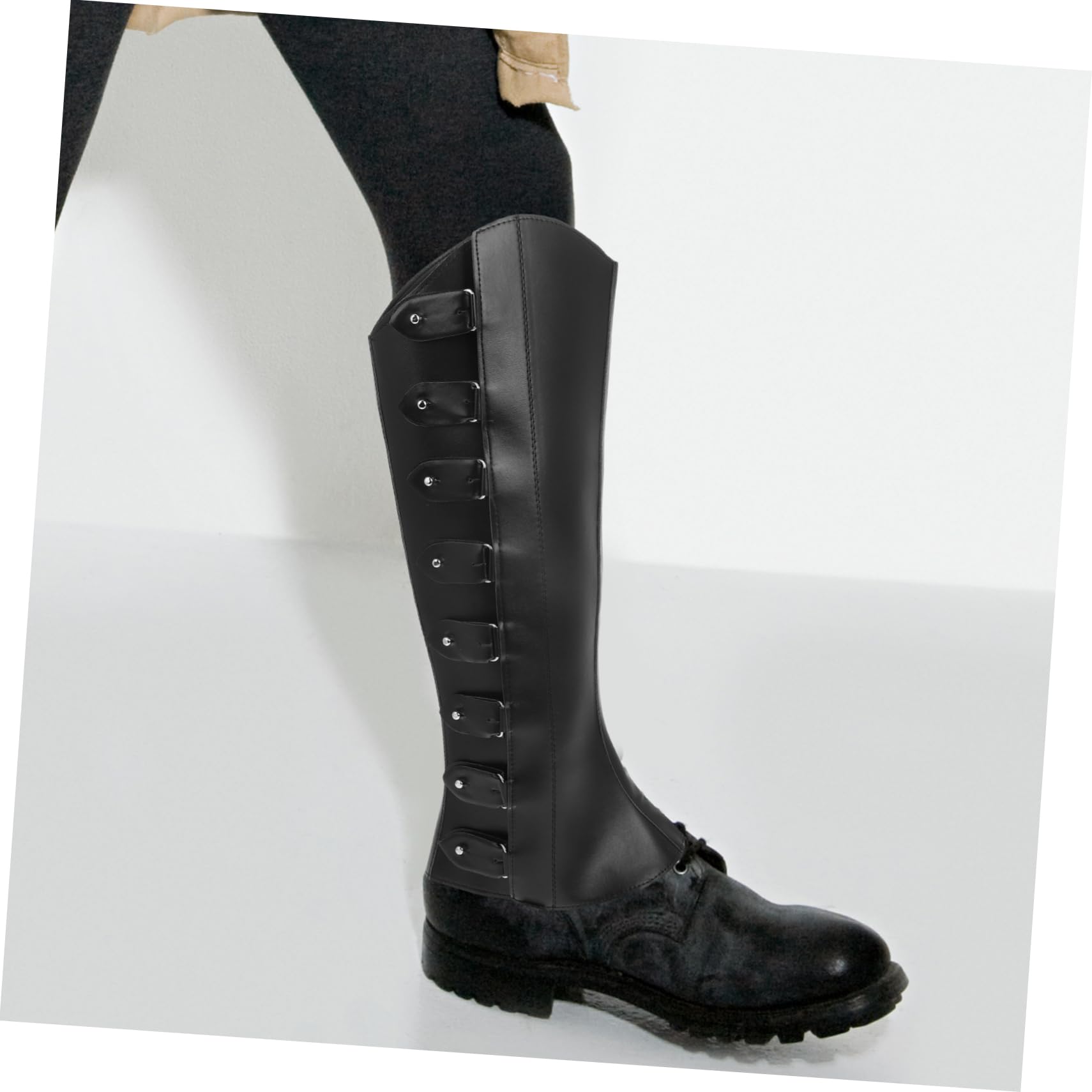 Beavorty 1 Par De Cubrezapatos De Caña Alta Para Leggings Cubrebotas De Pirata Para Halloween Cubrebotas Medievales Para Hombre Cubrezapatos Para Disfraz Cubrebotas Medievales