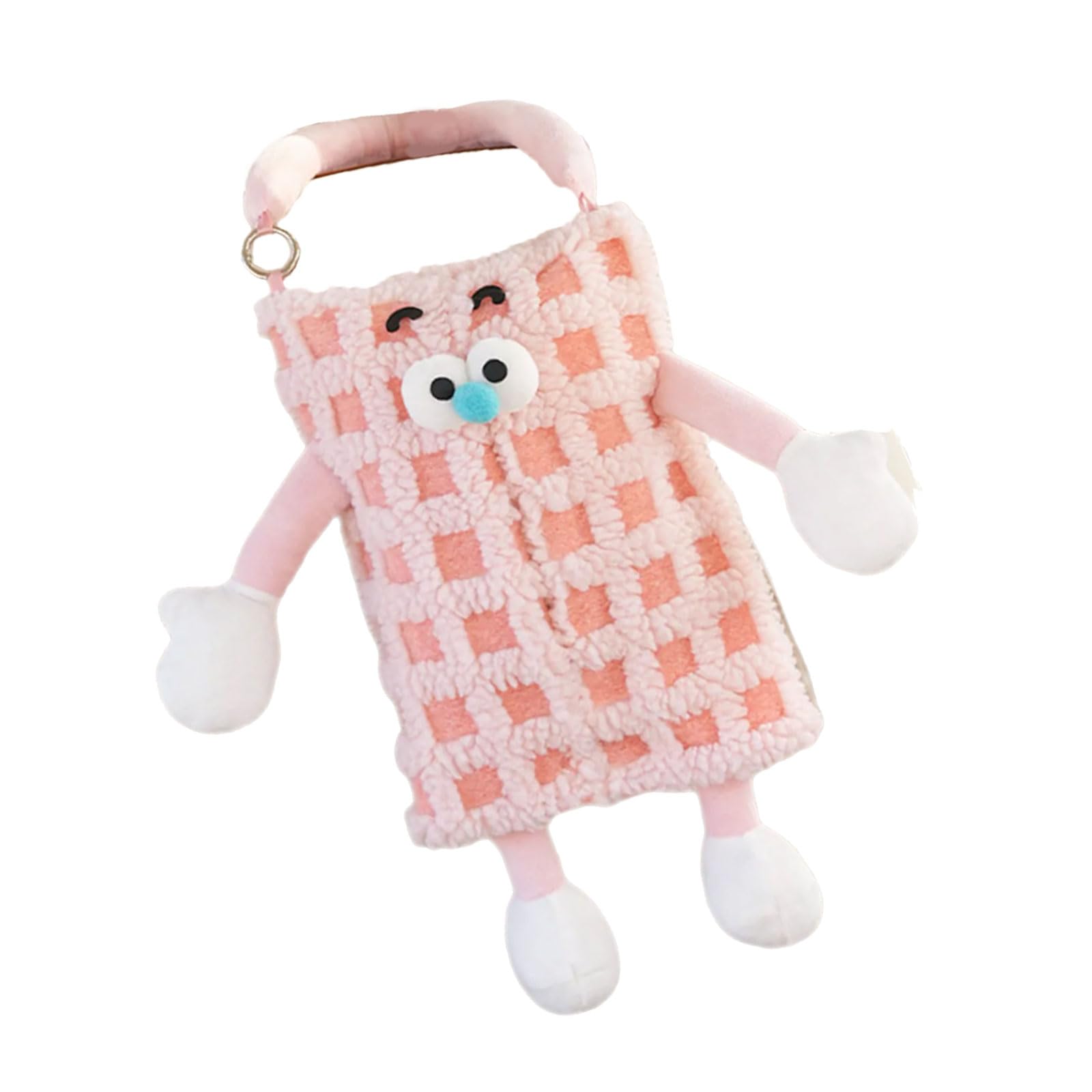 Mekalero Multipurpose Cartoon Tissue Storage Case Sturdy Lint Farbic Covers Accessory for Home Use Decoration Organizers Plush Fabric Tissue Box