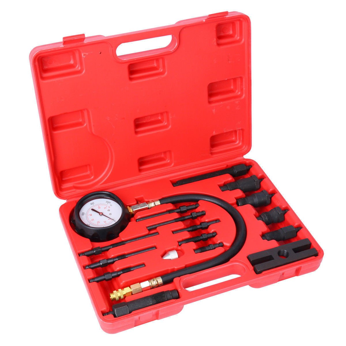 Jikkolumlukka Professional Diesel Engine Cylinder Compression Tester Tool Kit 1000 PSI,New