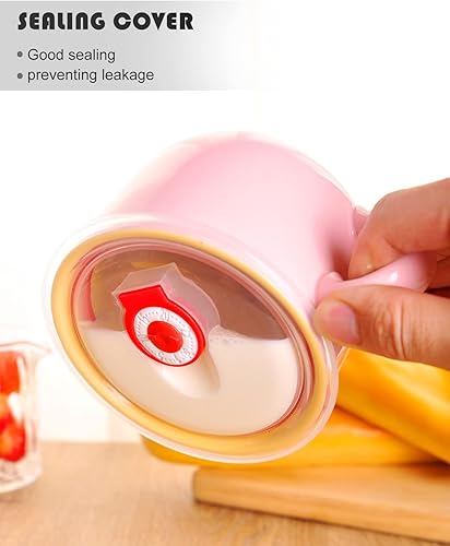 Miniatura 4 de WHJY Simple - Tazas de sopa de cerámica con tapa, tazas de sopa de 22 onzas con asa, tazón de avena para microondas con tapa y asa para leche, té,