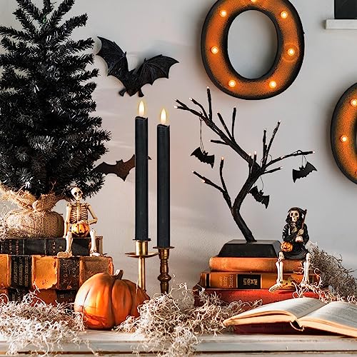 Genswinflamelessblacktapercandlesflickeringwith10keyremotebatteryoperatedledwarm3dwicklightwindowcandlesrealwaxpackof6christmashomeweddingdecor078x964inch Urban Country Home Decor Genswin flameless black taper candles flickering with 10 key remote battery operated led warm 3d wick light window candles real wax pack of 6 christmas home wedding decor078 x 964 inch urban country home decor