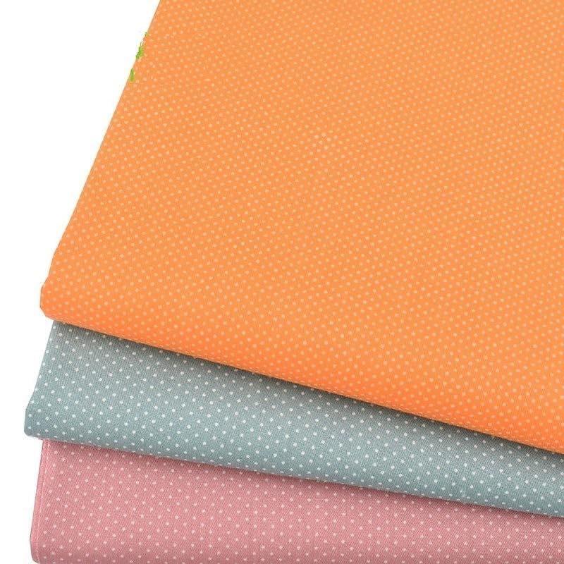 CraftsFabrics 7Pcs 100% Cotton Pre-Cut Multi-Color Dots Printed Design Ideal for Crafting Quilting, Patchwork, DIY Projects - Image 3