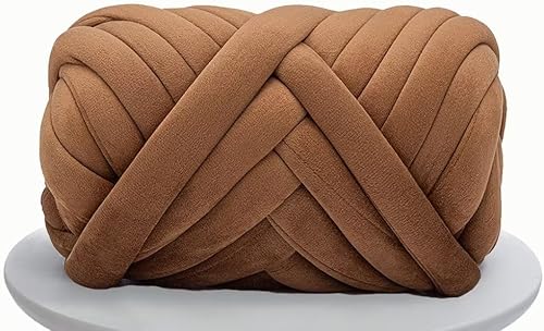 Miniatura 1 de Hilo grueso para manta de caramelo, 3 libras, hilo de algodón grueso de terciopelo súper voluminoso para tejer con brazo grande para tejer manta de