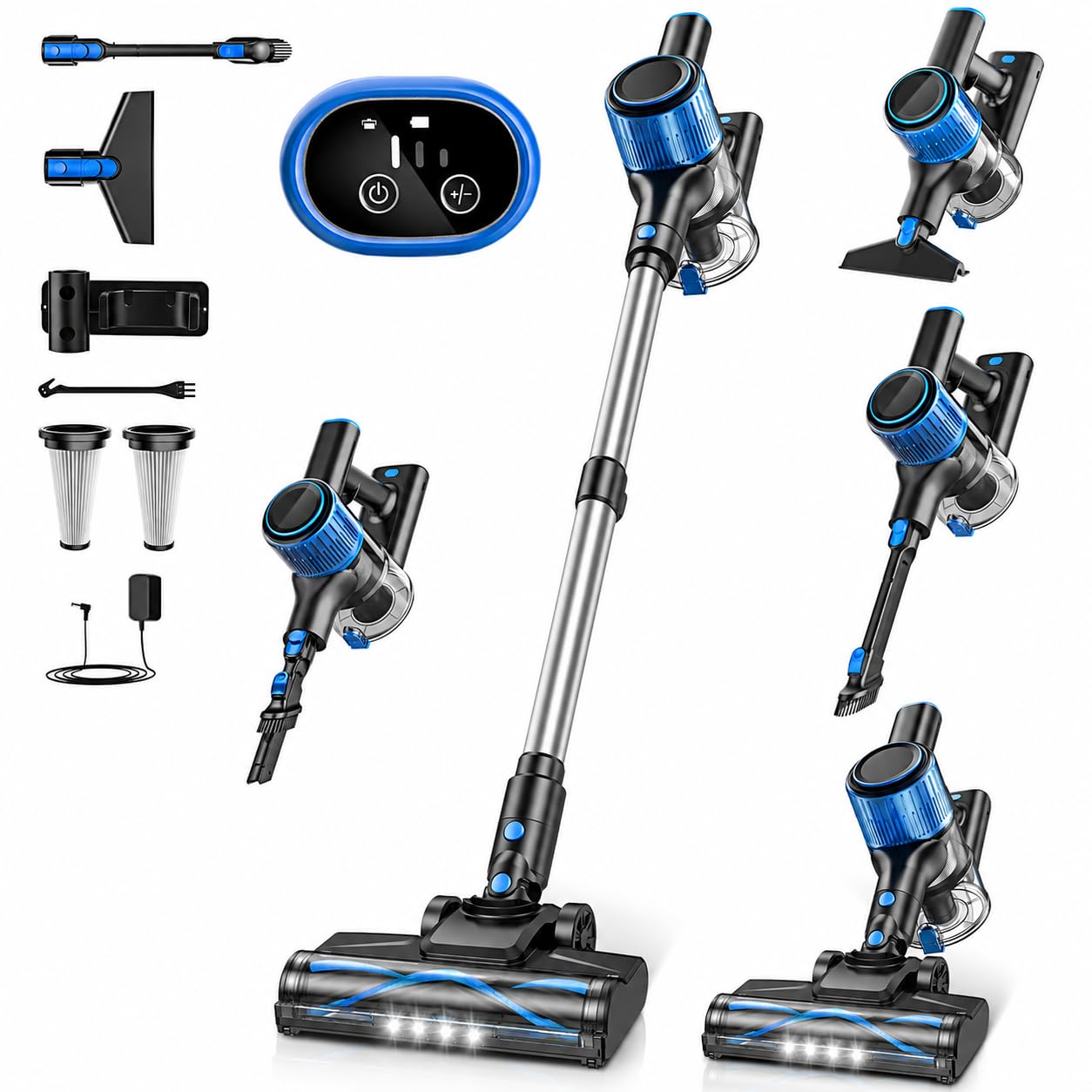 Cordless Vacuum Cleaner — 45KPa/45Mins 8 in 1 Self-Standing Stick