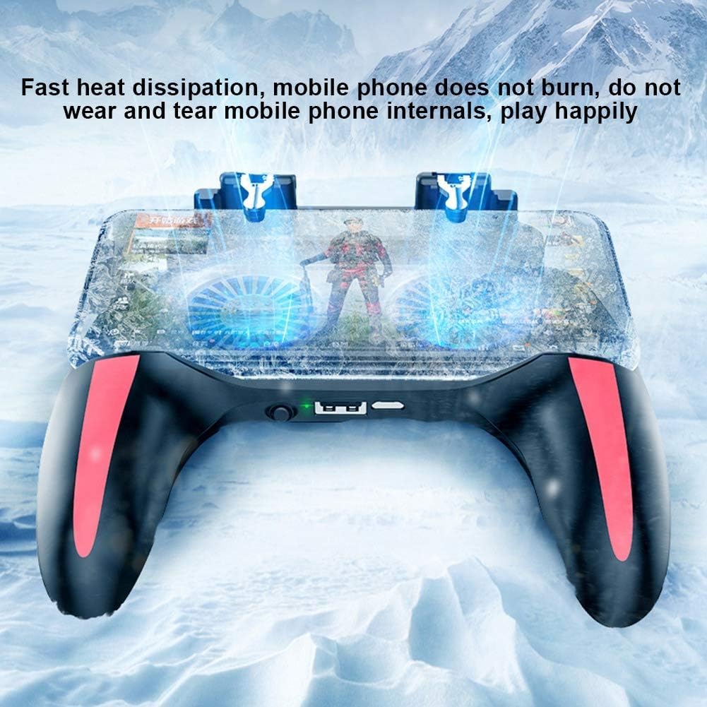 Controller di Gioco per Smartphone, Controller di Gioco Doppio per Telefono Cellulare con Ventola, 5000 mAh