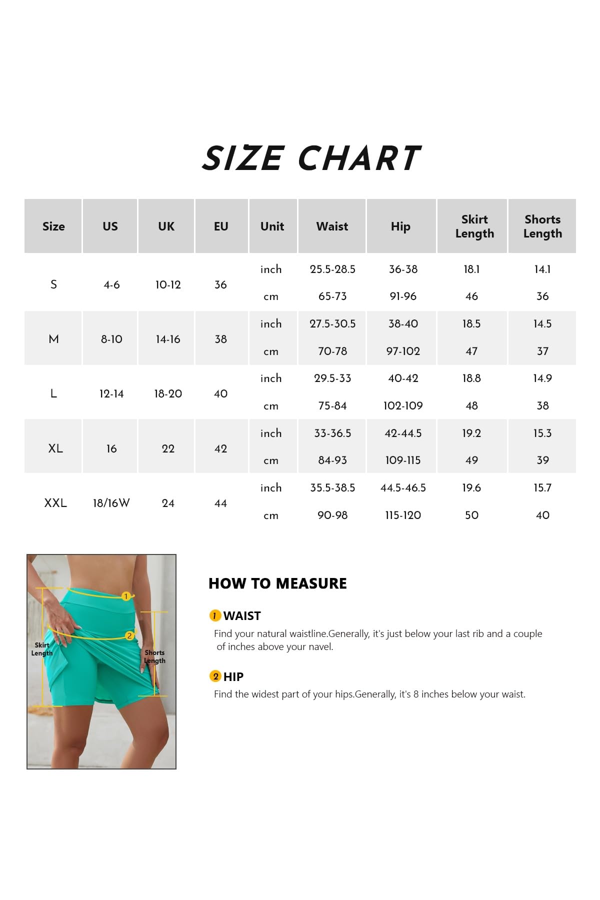 SHEKINI Pantalones Cortos de Natación con Falda para Mujer, UPF 50+ Cintura Alta