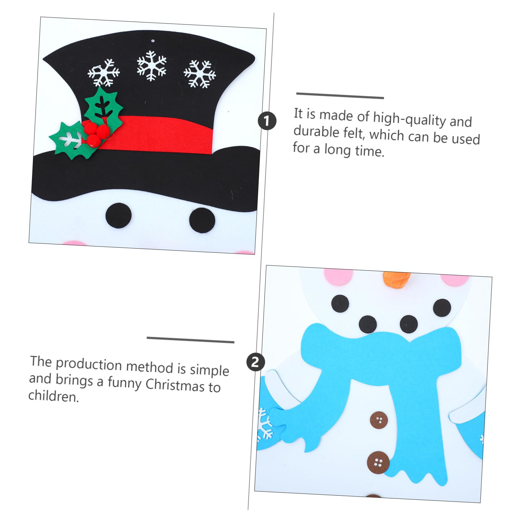 ABOOFAN 3 Sets Ornament Kunstschnee Stoff Adventskalender Weihnachtsset Weihnachtsschneemann Schneeflocke Weihnachtsdeko Weihnachtsspielzeug Zwerge Weihnachtsdeko Für Draußen DIY Filz