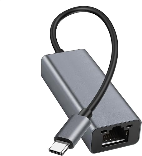 USB C to Ethernet Adapter, Portable 1-Gigabit Network Hub, 10/100/1000 Mbps, USB 3.0 to RJ45 Internet Adapter Compatible with Laptop, MacBook PC with Windows, XP, Mac/Linux (Type C to Gigabit)