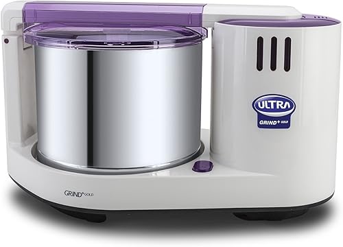 Miniatura 2 de Elgi Grind+ Gold - Molinillo húmedo de mesa con amasadora Atta, 110 voltios, 2 litros, color morado